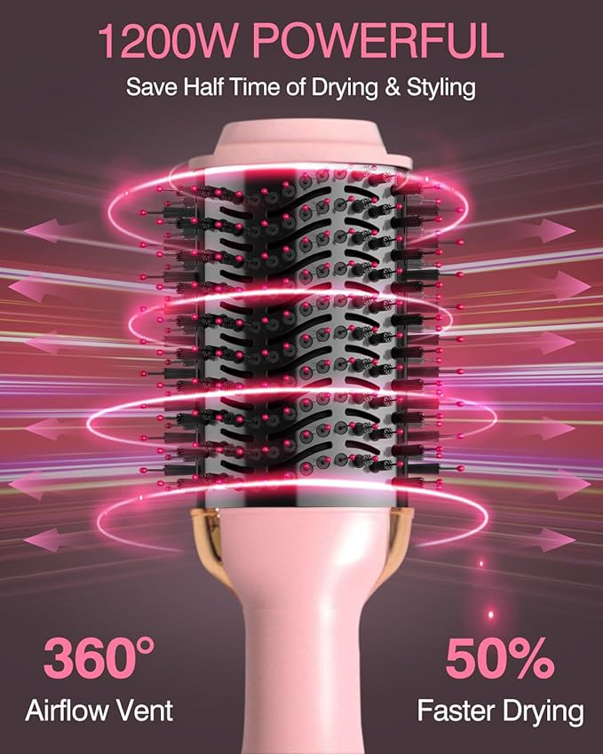 One-Step Volumizer Hair Dryer and Styler | Less Frizz, More Shine, and Less Heat Damage for Fast and Easy Salon-Style Blowouts, for All Hair Types and Lengths