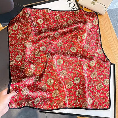 100% Pure Mulberry Silk Scarfs 26"x26" Square Scarf Women Neckerchief Headscarf hair scarf bandana Gift Packed