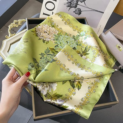 100% Pure Mulberry Silk Scarfs 26"x26" Square Scarf Women Neckerchief Headscarf hair scarf bandana Gift Packed