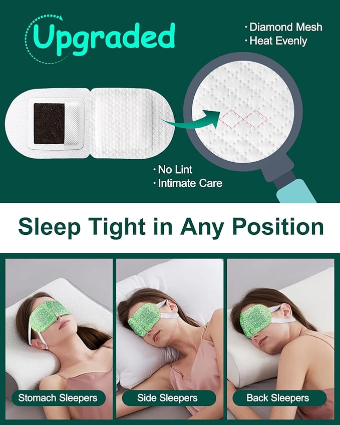 16 Packs Steam Eye Masks for Dry Eyes, SPA Warm Eye Mask, Relief Eye Fatigue Hot Sleep Eye Mask for Puffy Eyes Mask, Disposable Moist Heating Compress Pads for Sleeping, Christmas Gift, Unscented