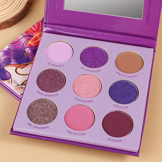 16 Color Purple Blue Green Pink Gold Colorful Matte Glitter Eyeshadow Palette with Mirror for Eye Makeup,Highly Pigmented Korean Natural Rainbow Eye Shadow palette,Blendable-01
