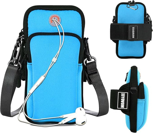 Phone Holder for Running Armband,Cell Phone Purse Crossbody for Women Men Kids,iPhone 16 16e 15 14 13 12 11 Pro Max Xs Xr X Plus SE Mini Galaxy Ultra S24 S25 Note Pouch Exercise Arm Bands Bag