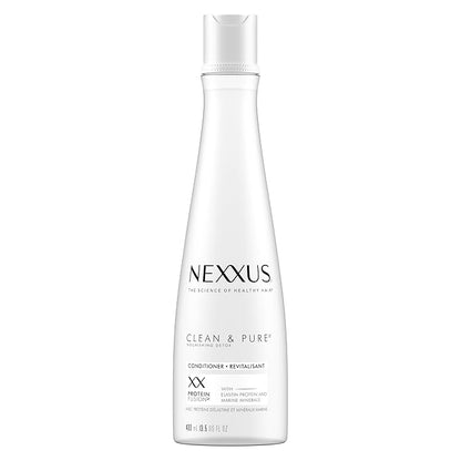 Nexxus Clean and Pure Conditioner With ProteinFusion, Nourished Hair Care, Silicone, Dye, and Paraben Free 13.5 oz
