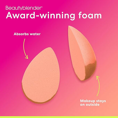 Beautyblender® | Papaya Beauty Blender Makeup Sponge, Super-Soft Foam Easily Blends Foundations, Powders & Creams, Made in USA, Reusable, Washable, Streak Free Application, Vegan, Cruelty Free
