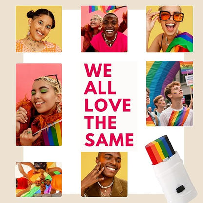 4pcs Rainbow Face Paint Stick,LGBT pride flag color Face Body paint for Pride Month Party Celebration,Parades