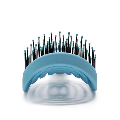 NuWay 4HAIR DoubleC PRO U.S. Patented Double Curved Detangling Brush is Hair Dryer Safe (Sea Foam)