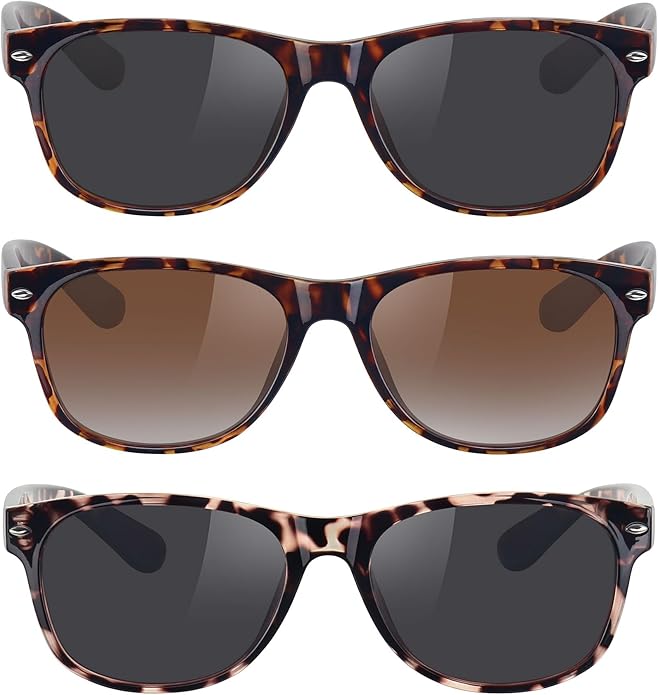 MEETSUN Classic Polarized Sunglasses for Women Men Trendy Retro Sun Glasses for Driving UV Protection (3 Pack)