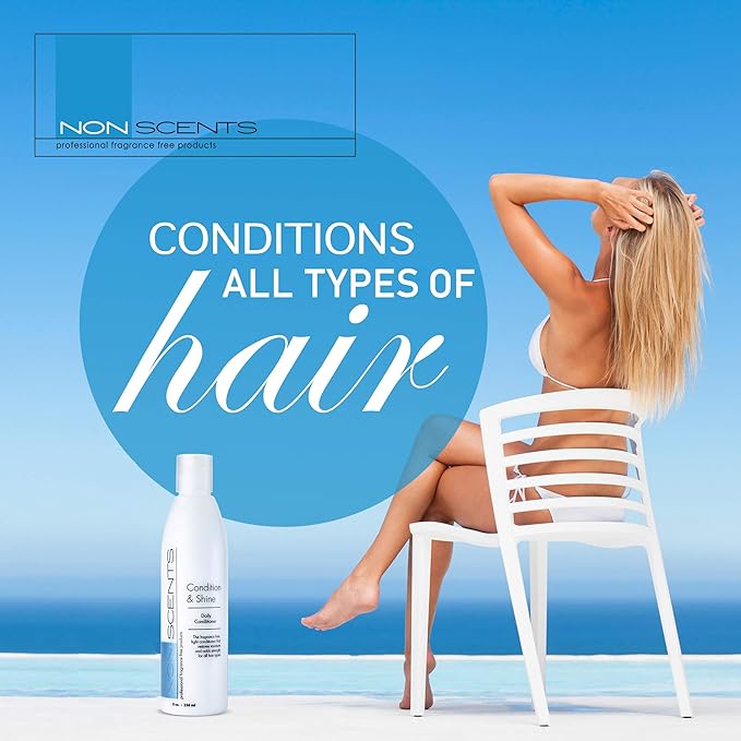 Nonscents Original Formula Natural Conditioner for Dry Hair, Cleansing for Women & Men, Cruelty-Free & Sulfate-Free Unscented, Made in USA