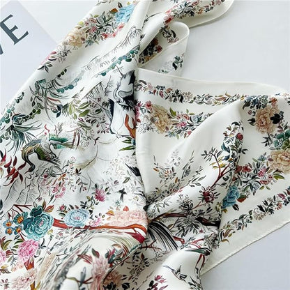 100% Pure Mulberry Silk Scarfs 26"x26" Square Scarf Women Neckerchief Headscarf hair scarf bandana Gift Packed