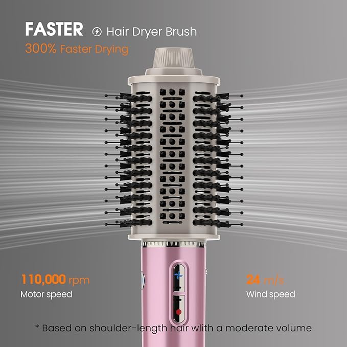 5 in 1 Hair Dryer Brush one Step Professional hot air Brush Set Blow Dryer for Fast Drying, Auto Curling, Straightening Combing Multi Hair Styler