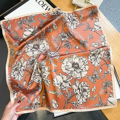 100% Pure Mulberry Silk Scarfs 26"x26" Square Scarf Women Neckerchief Headscarf hair scarf bandana Gift Packed