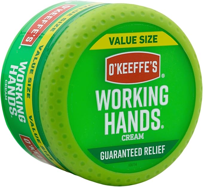 O'Keeffe's Working Hands Hand Cream for Extreme Dryness - 6.8 oz Value Size Jar (1 Pack) - Repairing Skincare for Cracked, Dry Hands