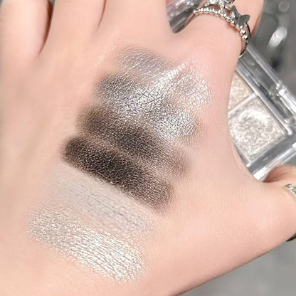 9 Colors Eyeshadow Palette - Dark Punk Smoky Eyeshadow Theme, High Pigmented Blendable Matte & Glitter Shimmer Finishes, Long Lasting Eye Makeup for Christmas & Music Festivals(Dark Punk Smoky)