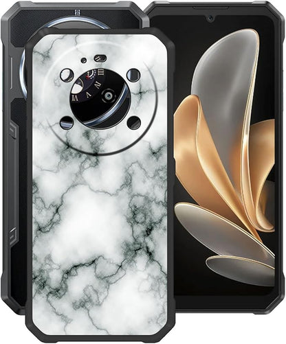 Case for Fossibot F109 5G (6.74"), Black Soft TPU Bumper Phone Case, Slim Shockproof Silicone Military Grade Drop Protective Shell for Fossibot F109 5G - Marble