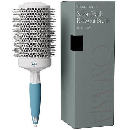 Extra Large Round Hair Brush - Ceramic Round Brush for Precise Styling and Perfect Blowout - Ionic Barrel Brush Lightweight Round Brushes for Blow Drying - Blow Dry Hair Brush(65mm)(not electrical)
