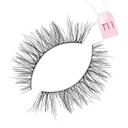 Onlyall Natural Lashes Wispy Lashes Natural Look False Eyelashes Natural Flared Eyelashes False Eye Lashes Soft Fluffy Lashes 7 Pairs T11