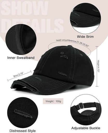 Century Star Baseball Caps for Men Womens Baseball Hat Distressed Cotton Dad Hat Summer Adjustable Golf Runing Hat