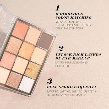 Nude Brown Maroon Bronze Eyeshadow Palette,Natural Neutral Soft Small Cream Eyeshadow Palette,Highly Pigmented Eye Shadow Palette Long Lasting Naturing-Looking Make Up Pallets for Women,Vegan