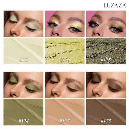Neutral Eyeshadow Stick Makeup Set, Green Metallic Shimmer Matte Cream Eye Shadow Eyeliner Brightener Pencil Crayon - FIREFLIES LIGHT