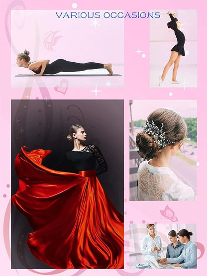 Hair Bun Maker, Hair Doughnut Shaper (6PCS, 3 Sizes: Large 3.5IN, Medium 3IN, Small 2IN, Black) - Hair Styling Accessories Kit Includes Elastic Bands, Bobby Pins, Invisible Hair Nets