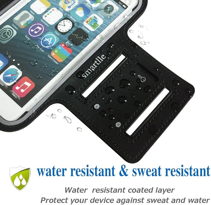 Arm Phone Holder for Running, Armband Cellphone for iPhone 15 14 13 12 11 Pro Max/XR/8 7 6s Plus, for Galaxy A/S/Note Up to 6.9’’, for Exercise Gym Fitness Sports Gear-Black