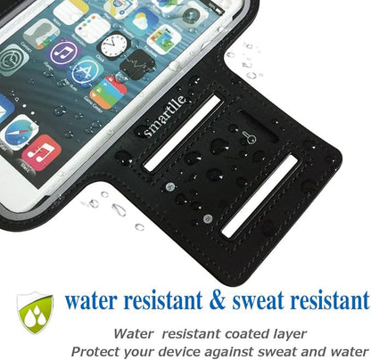 Arm Phone Holder for Running, Armband Cellphone for iPhone 15 14 13 12 11 Pro Max/XR/8 7 6s Plus, for Galaxy A/S/Note Up to 6.9’’, for Exercise Gym Fitness Sports Gear-Black