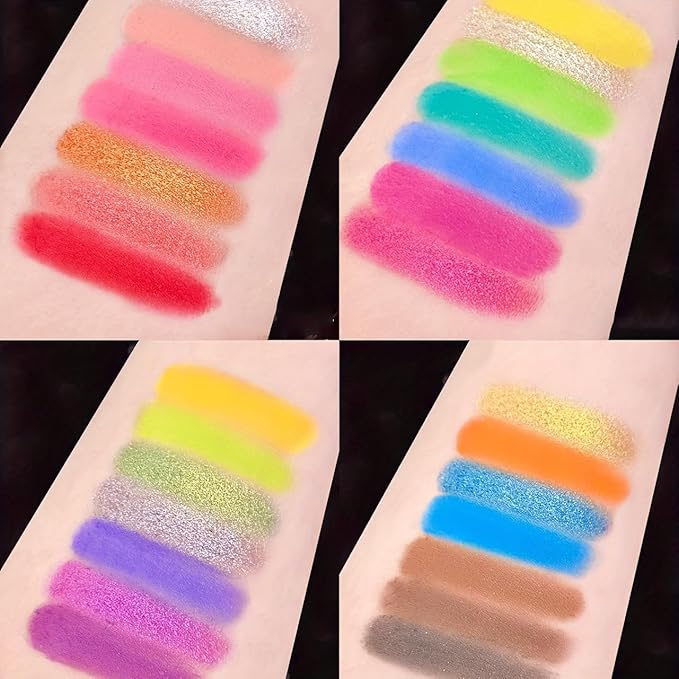Highly Pigmented Eye Makeup Palette, Matte Shimmer Metallic Eyeshadow Pallet Long Lasting Blendable Natural Colors Make Up Eye Shadows Cosmetics