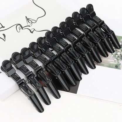 12Pcs Black Hair Clips for Styling Sectioning, Alligator Hair Clips Salon Hair Clips Professional Alligator Clips for Hair, Hair Styling Clips Hair Accessories for Women