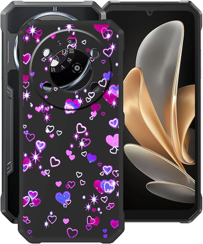 Case for Fossibot F109 5G (6.74"), Black Soft TPU Bumper Phone Case, Slim Shockproof Silicone Military Grade Drop Protective Shell for Fossibot F109 5G - Love Bubbles