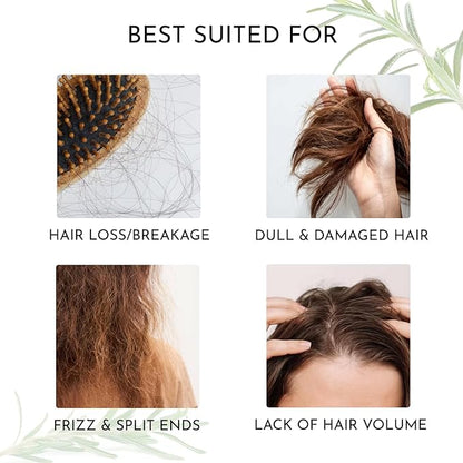 100% Natural Rosemary Hair & Scalp Oil – Strengthens, Nourishes & Moisturizes – Reduces Breakage & Frizz – Handcrafted with Castor, Jojoba & Vitamin E – All Hair Types (4oz)