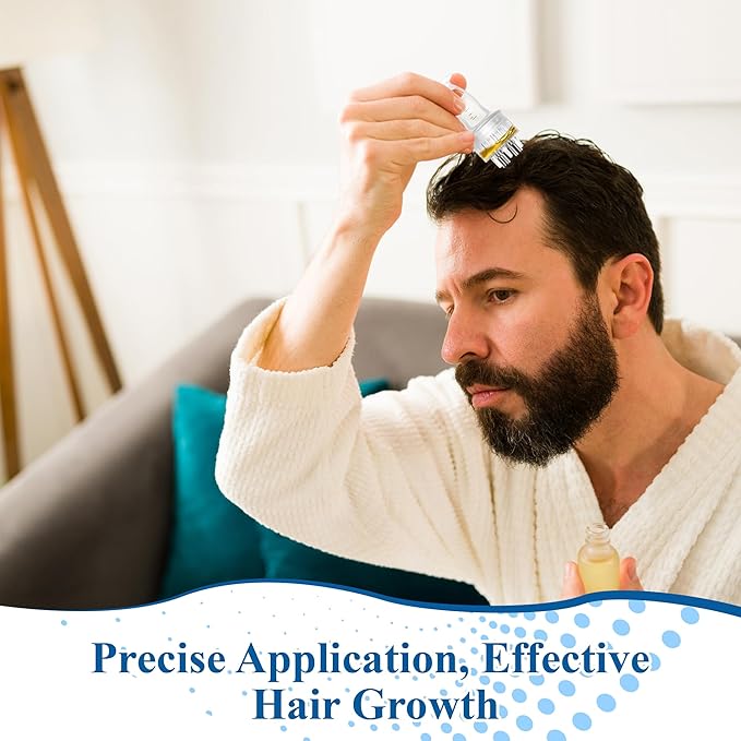 Minoxidil Applicator for Minoxidil, Precision Dosing with Leak Proof Design, Scalp Massager with Metal Micro Tips for Enhanced Absorption, Easy to Use and Refillable Hair Treatment Tool