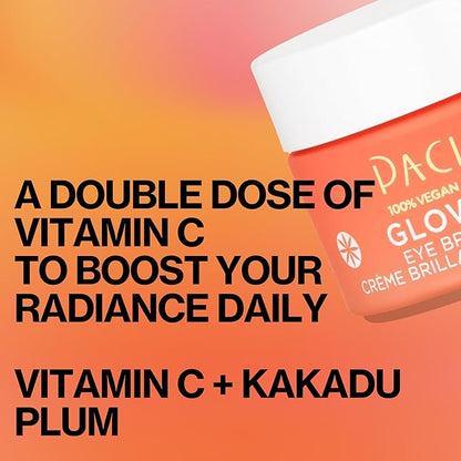 Pacifica Glow Baby Brightening Eye Cream – Vitamin C Under Eye Cream for Dark Circles & Puffiness, Caffeine-Infused Eye Brightener for Tired Eyes Fragrance-Free 0.5 oz Clean Vegan Dermatologist Tested