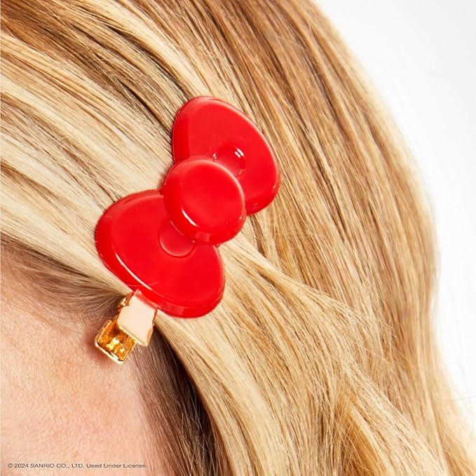 Hello Kitty x Kitsch Creaseless Hair Styling Pins - No Crease Clips for Makeup & Hairstyling | Pin Curl Hair Pins, 2pc Set