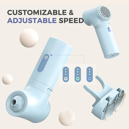 Bath Jet Spa, Bubble Maker/Bath Jet Mode, Cordless Portable Bathtub Accessories with 3-Level Adjustable Speed, Bathtub Jets for Home Spa, Relaxing (Blue)