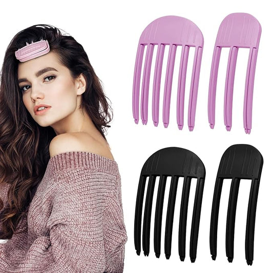 4Pack Hair Volume Clips, Volume Hair Clips for Fluffy Bangs, Easy High Crown Volumizing Hair Clips for Women，Root Clips for Curly Hair Tool Natural Voluminous Look