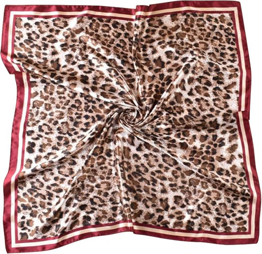 35 x 35 Women's Fashion Pattern Large Square Silk Like Hair Scarf Head Sleeping Wrap Satin Neck Bandana for Gift…