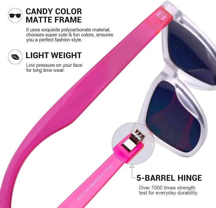 COLOSSEIN Sunglasses Womens,Classic Square Frame UV400 Mirrored Lens,Sunglasses Fit For Beach,Vacation,Driving