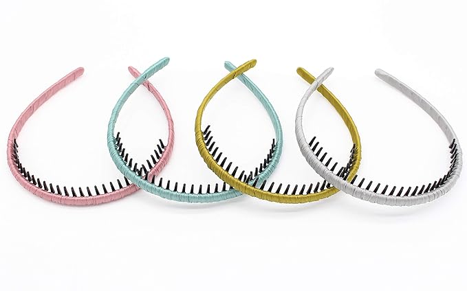 4 color Fashion hair bands headbands for women/Girls teeth comb Hair Accessories Non-slip Hair Hoop Resin Hairband Comfy headwear