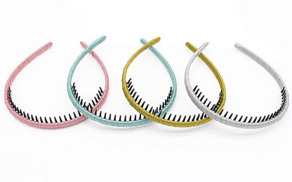 4 color Fashion hair bands headbands for women/Girls teeth comb Hair Accessories Non-slip Hair Hoop Resin Hairband Comfy headwear