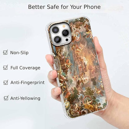 Case for iPhone 14 Pro with Renaissance Art Design,Aesthetic Classical Angel God Painting,Unique Soft TPU Protective Phone Cover(14pro,Gods)