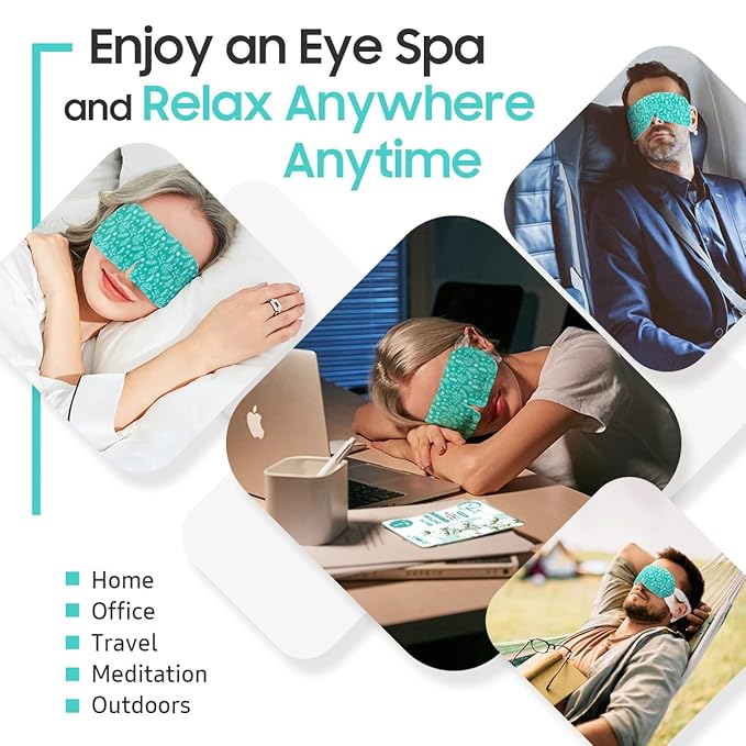20 Packs Steam Eye Mask, Heated Eye Mask Warm Compress for Eyes, Disposable Self Heating Steam Mask for Home, Sleep, Spa, Travel Essentials & Relaxation Gifts for Women (Unscented)