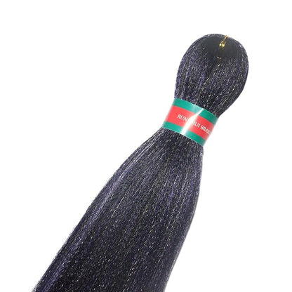 1b-Purple-Silver Pre stretched Braiding Hair 8 Packs Pre feathered Braid Hair Extensions 36 Inches Hair Braids