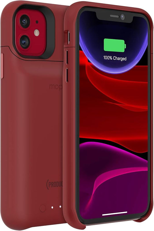 mophie 401004410 Juice Pack Access - Ultra-Slim Wireless Charging Battery Case - Made For Apple Iphone 11 – Product (Red)