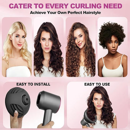 New Wave+Curl Diffuser Nozzle for Dyson Supersonic Hair Dryer HD01 HD02 HD03 HD04 HD08 HD15 HD16 Accessories, Attachemnt Parts No 973924-01, One Tool Two Mode for Wavy Curly or Coily Hair