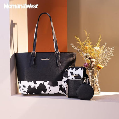 Montana West 3PCS Purses for Women Tote Bag and Wallet Set Shoulder Satchel Handbags