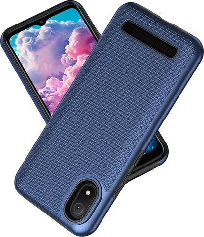 for Cloud Mobile C8 Phone Case with Screen Protector,Stratus C8 Phone Case Dual Layer Heavy Duty Protection,Slim Lightweight Rugged Military Grade Shockproof Cover for Cloud Stratus C8 Blue