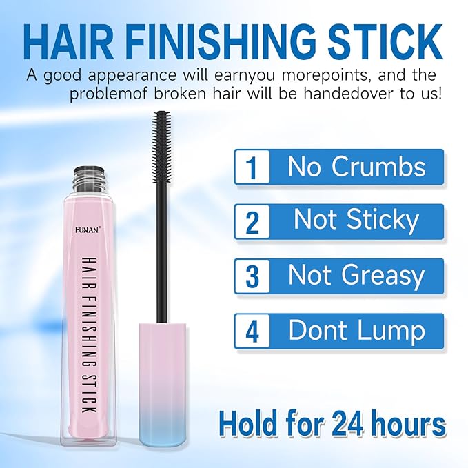 2 Pcs Hair Wax Stick,Hair Finishing Stick for Edge Control,Wax Stick for Flyaway,Edge Frizz Baby Hairs Control,Slick Back Hair,Not-Greasy
