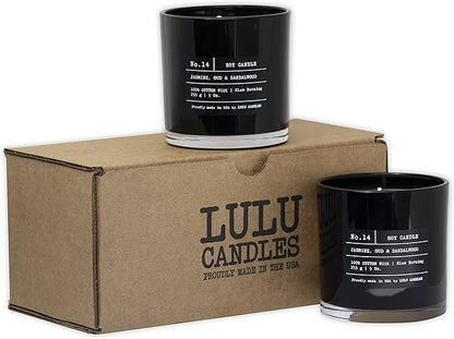 Lulu Candles | Palo Santo | Luxury Scented Soy Jar Candle | Hand Poured in The USA | Highly Scented & Long Lasting (9 Oz. 2 Pack)
