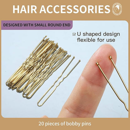 Teenitor 4pcs Hair Bun Shaper Set with Extra-large, Large, Medium, Small Donut Hair Bun Maker, 20pcs Large Bobby Pins, Cream Color