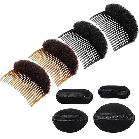 8 pcs Sponge Volume Hair Bases Set Sponge Styling Insert Hair Styling Tools Accessories for Women Girls